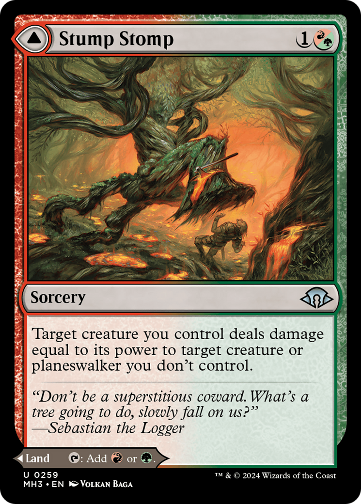 Stump Stomp // Burnwillow Clearing (MH3-259) - Modern Horizons 3 - Premium MTG Single from Wizards of the Coast - Just $0.31! Shop now at Game Crave Tournament Store
