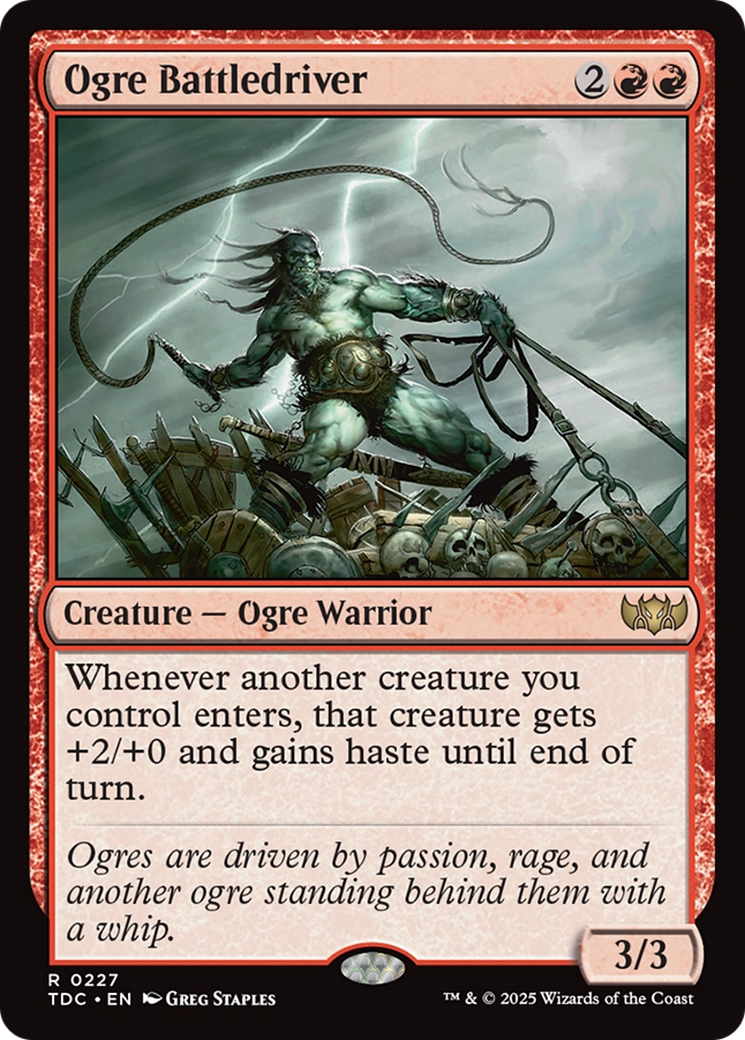 Ogre Battledriver (TDC-227) - Tarkir: Dragonstorm Commander - Premium MTG Single from Wizards of the Coast - Just $0.08! Shop now at Game Crave Tournament Store