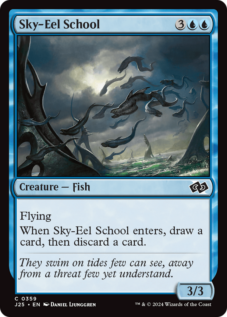 Sky-Eel School (J25-359) - Foundations Jumpstart - Premium MTG Single from Wizards of the Coast - Just $0.25! Shop now at Game Crave Tournament Store