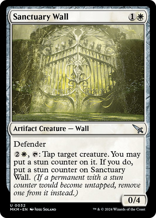 Sanctuary Wall (MKM-032) - Murders at Karlov Manor - Premium MTG Single from Wizards of the Coast - Just $0.25! Shop now at Game Crave Tournament Store