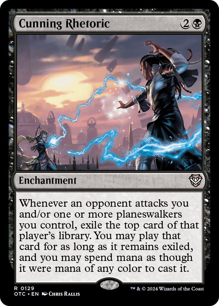 Cunning Rhetoric (OTC-129) - Outlaws of Thunder Junction Commander - Premium MTG Single from Wizards of the Coast - Just $0.49! Shop now at Game Crave Tournament Store