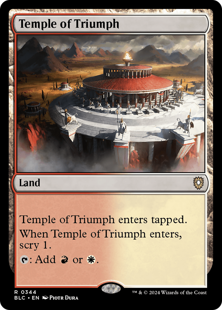 Temple of Triumph (BLC-344) - Bloomburrow Commander - Premium MTG Single from Wizards of the Coast - Just $0.25! Shop now at Game Crave Tournament Store