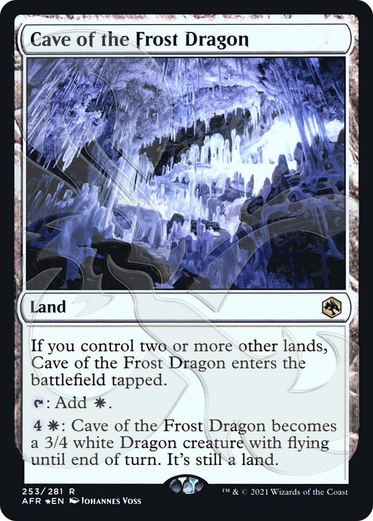 Cave of the Frost Dragon (PAFR-253A) - Adventures in the Forgotten Realms Promos Foil - Premium MTG Single from Wizards of the Coast - Just $1.86! Shop now at Game Crave Tournament Store