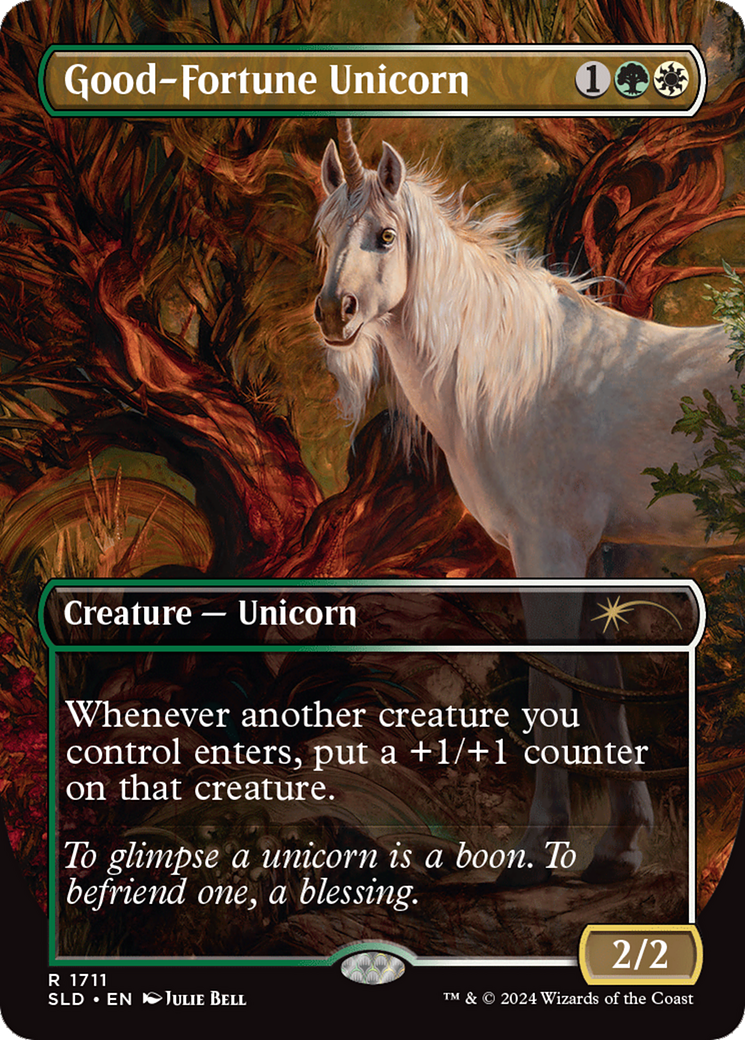 Good-Fortune Unicorn (SLD-1711) - Secret Lair Drop (Borderless) Foil - Premium MTG Single from Wizards of the Coast - Just $0! Shop now at Game Crave Tournament Store