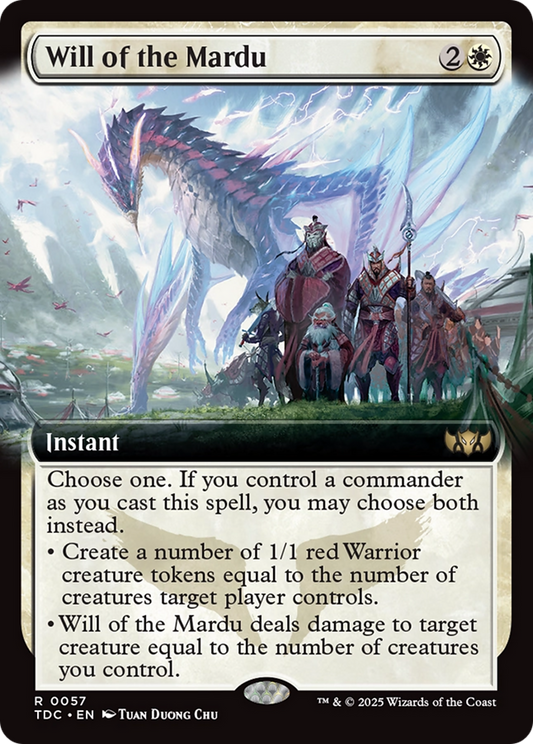 Will of the Mardu (TDC-057) - Tarkir: Dragonstorm Commander: (Extended Art) - Premium MTG Single from Wizards of the Coast - Just $0.66! Shop now at Game Crave Tournament Store