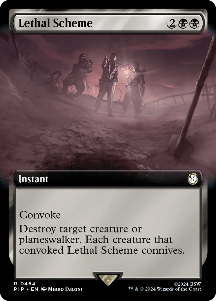 Lethal Scheme (PIP-464) - Fallout: (Extended Art) Foil - Premium MTG Single from Wizards of the Coast - Just $0.50! Shop now at Game Crave Tournament Store