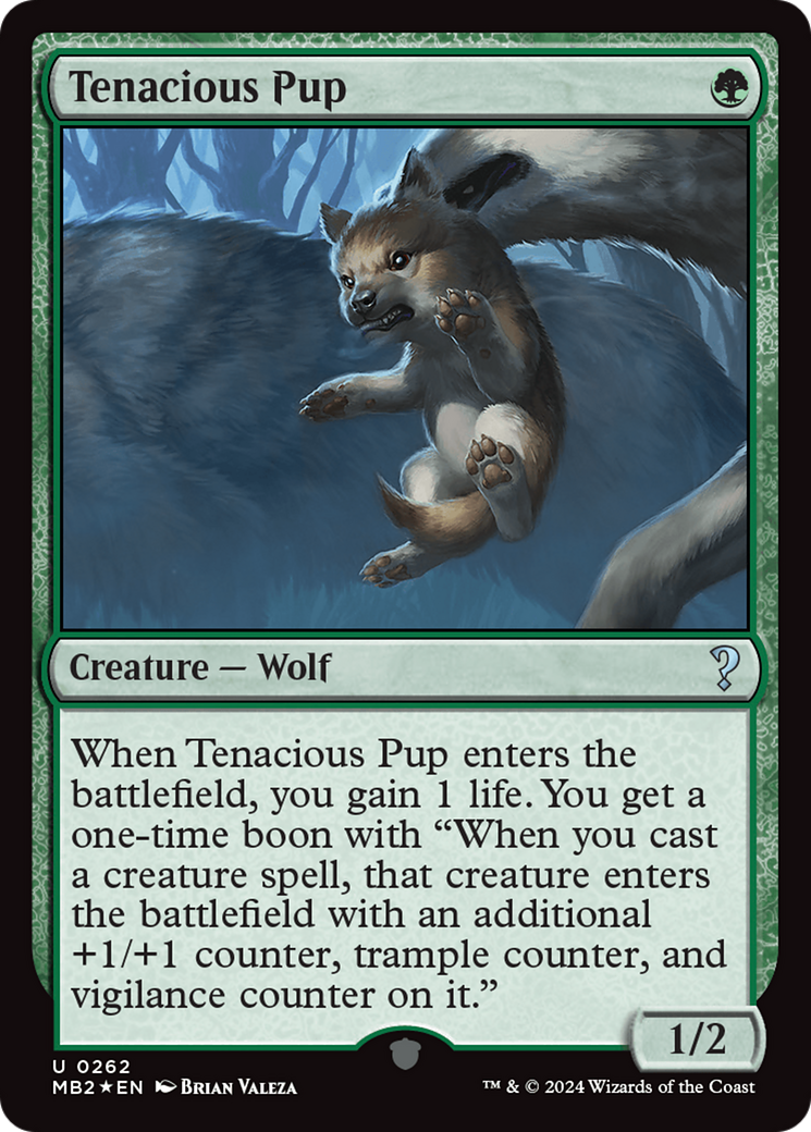Tenacious Pup (MB2-262) - Mystery Booster 2 Foil - Premium MTG Single from Wizards of the Coast - Just $51.24! Shop now at Game Crave Tournament Store