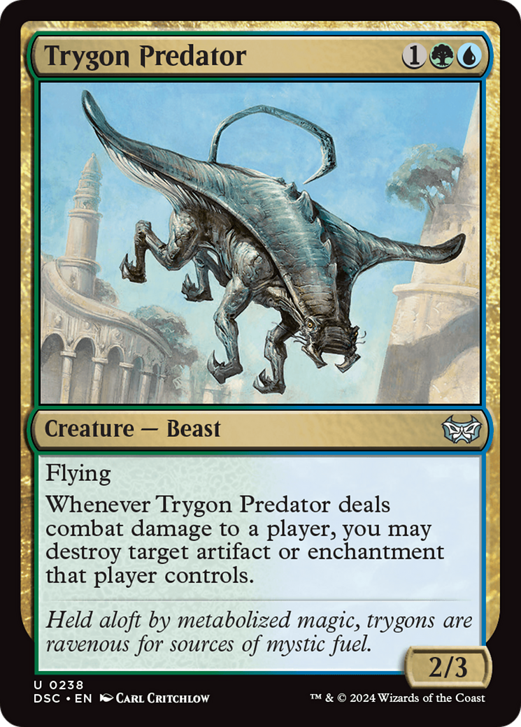 Trygon Predator (DSC-238) - Duskmourn: House of Horror Commander - Premium MTG Single from Wizards of the Coast - Just $0.25! Shop now at Game Crave Tournament Store