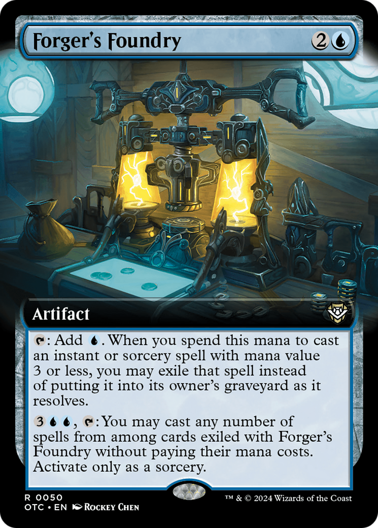 Forger's Foundry (OTC-050) - Outlaws of Thunder Junction Commander: (Extended Art) - Premium MTG Single from Wizards of the Coast - Just $0.25! Shop now at Game Crave Tournament Store