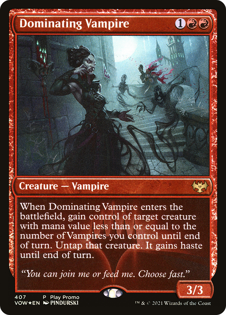 Dominating Vampire (VOW-407) - Innistrad: Crimson Vow Foil - Premium MTG Single from Wizards of the Coast - Just $0.11! Shop now at Game Crave Tournament Store