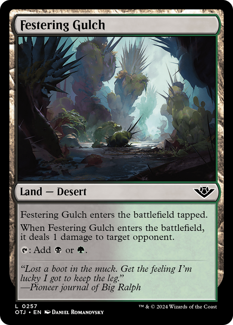 Festering Gulch (OTJ-257) - Outlaws of Thunder Junction - Premium MTG Single from Wizards of the Coast - Just $0.25! Shop now at Game Crave Tournament Store