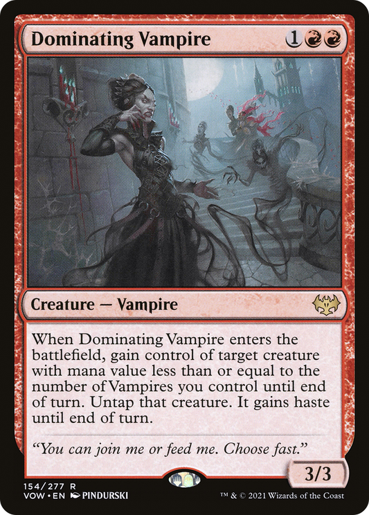 Dominating Vampire (VOW-154) - Innistrad: Crimson Vow - Premium MTG Single from Wizards of the Coast - Just $0.08! Shop now at Game Crave Tournament Store