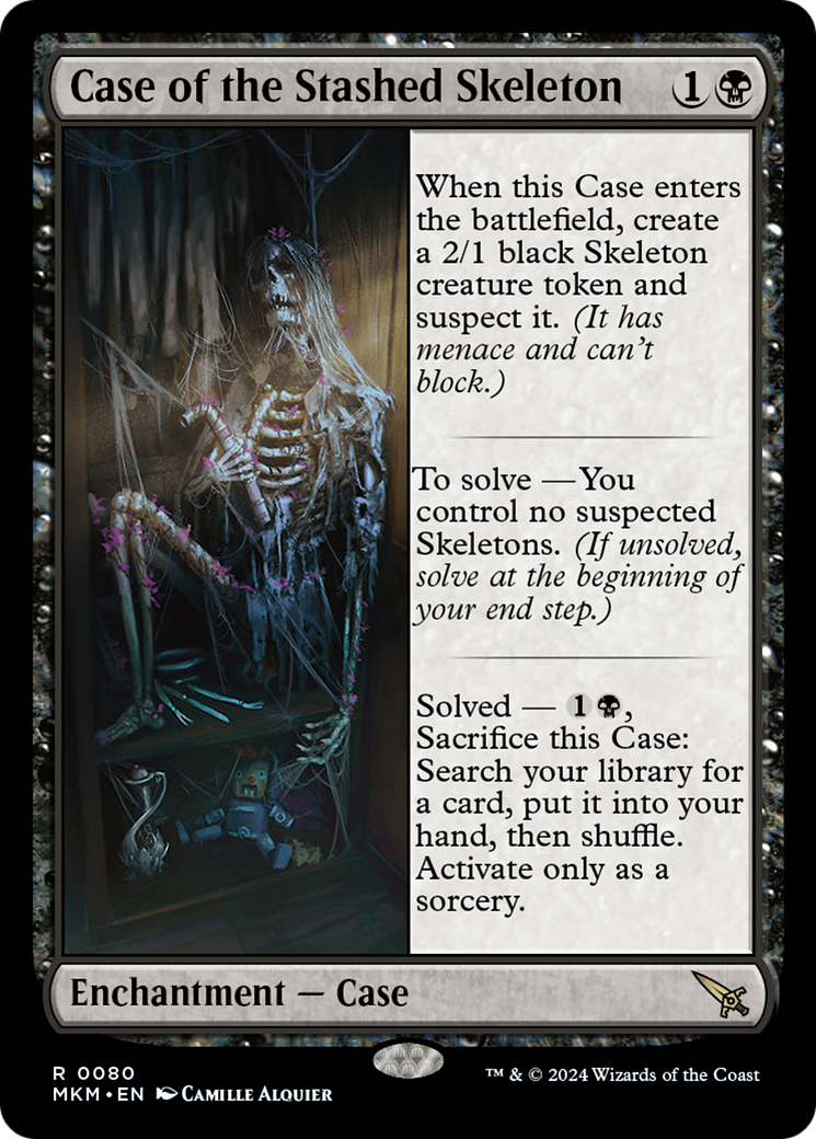 Case of the Stashed Skeleton (MKM-080) - Murders at Karlov Manor - Premium MTG Single from Wizards of the Coast - Just $0.26! Shop now at Game Crave Tournament Store
