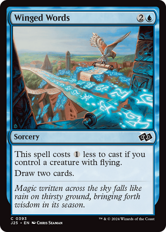 Winged Words (J25-393) - Foundations Jumpstart - Premium MTG Single from Wizards of the Coast - Just $0.25! Shop now at Game Crave Tournament Store
