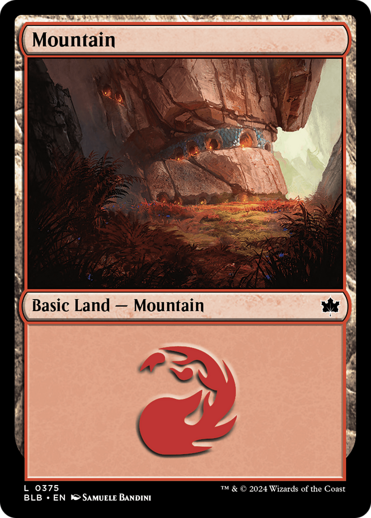Mountain (BLB-375) - Bloomburrow - Premium MTG Single from Wizards of the Coast - Just $0.25! Shop now at Game Crave Tournament Store