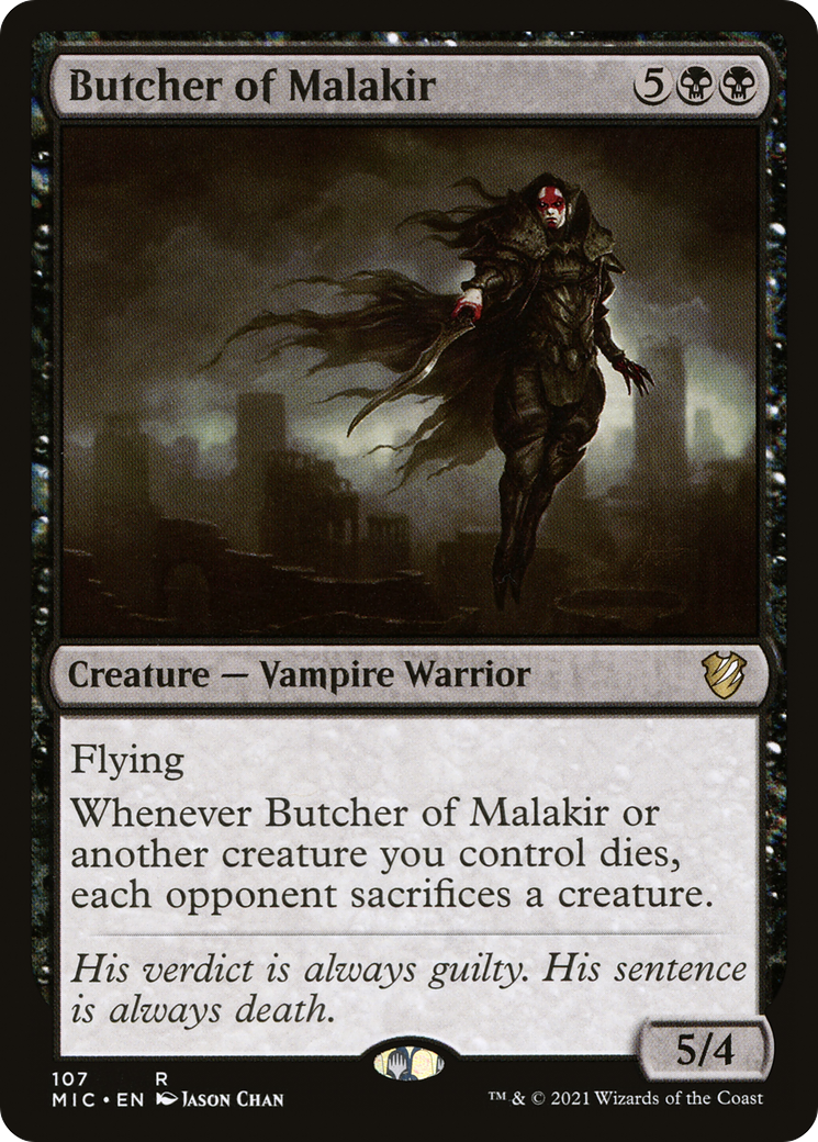 Butcher of Malakir (MIC-107) - Midnight Hunt Commander - Premium MTG Single from Wizards of the Coast - Just $0.26! Shop now at Game Crave Tournament Store