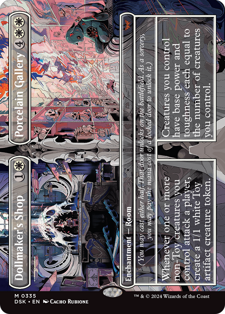 Dollmaker's Shop // Porcelain Gallery (DSK-335) - Duskmourn: House of Horror (Borderless) Foil - Premium MTG Single from Wizards of the Coast - Just $6.38! Shop now at Game Crave Tournament Store