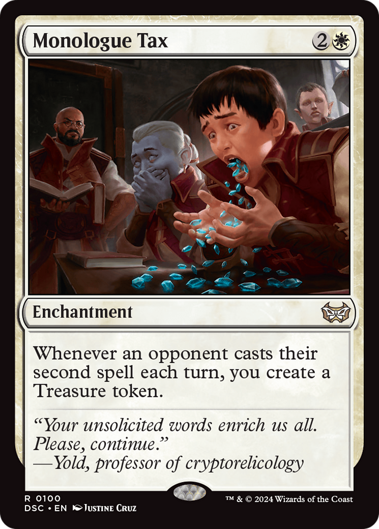 Monologue Tax (DSC-100) - Duskmourn: House of Horror Commander - Premium MTG Single from Wizards of the Coast - Just $1.62! Shop now at Game Crave Tournament Store