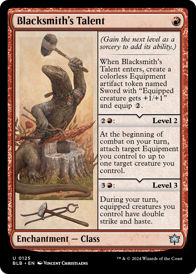 Blacksmith's Talent (BLB-125) - Bloomburrow - Premium MTG Single from Wizards of the Coast - Just $0.25! Shop now at Game Crave Tournament Store