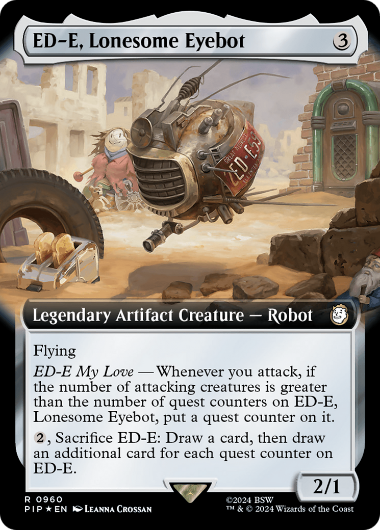 ED-E, Lonesome Eyebot (PIP-960) - Fallout: (Extended Art) - Premium MTG Single from Wizards of the Coast - Just $1.29! Shop now at Game Crave Tournament Store