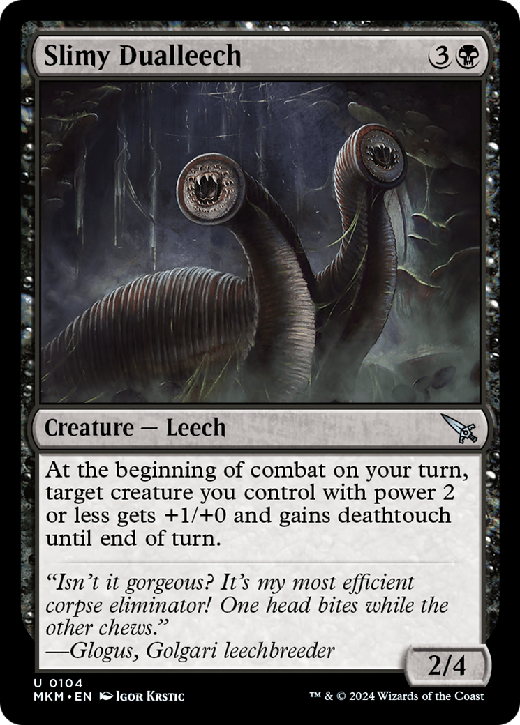 Slimy Dualleech (MKM-104) - Murders at Karlov Manor - Premium MTG Single from Wizards of the Coast - Just $0.25! Shop now at Game Crave Tournament Store