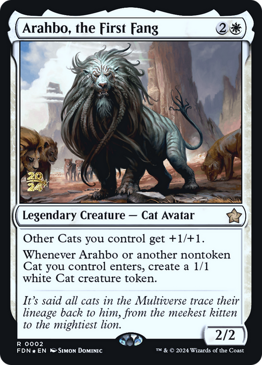 Arahbo, the First Fang (PRE-02S) - Foundations Promos Foil - Premium MTG Single from Wizards of the Coast - Just $0.36! Shop now at Game Crave Tournament Store