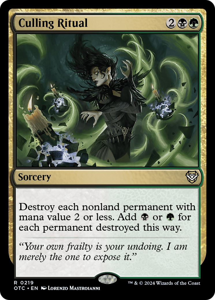 Culling Ritual (OTC-219) - Outlaws of Thunder Junction Commander - Premium MTG Single from Wizards of the Coast - Just $0.58! Shop now at Game Crave Tournament Store