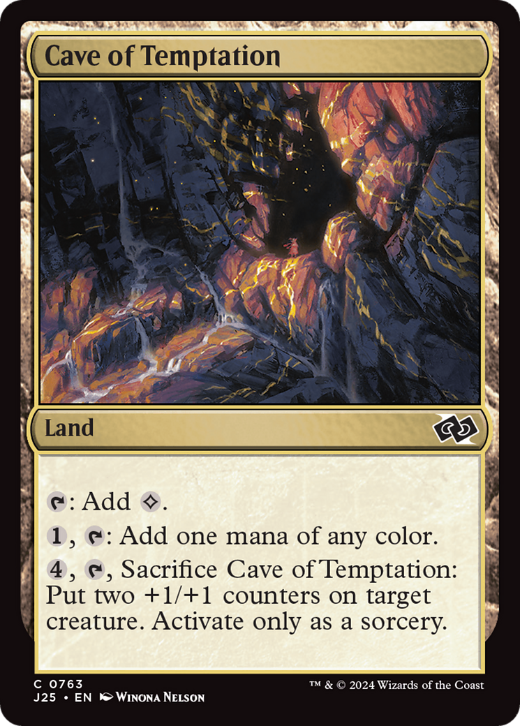 Cave of Temptation (J25-763) - Foundations Jumpstart - Premium MTG Single from Wizards of the Coast - Just $0.25! Shop now at Game Crave Tournament Store