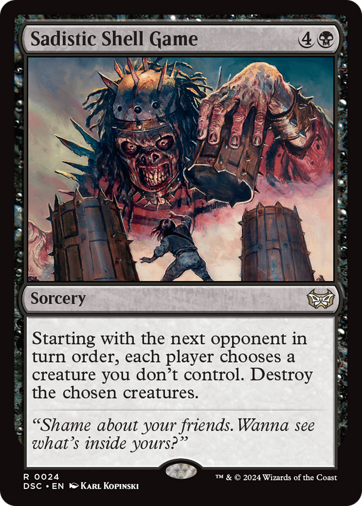 Sadistic Shell Game (DSC-024) - Duskmourn: House of Horror Commander - Premium MTG Single from Wizards of the Coast - Just $0.25! Shop now at Game Crave Tournament Store