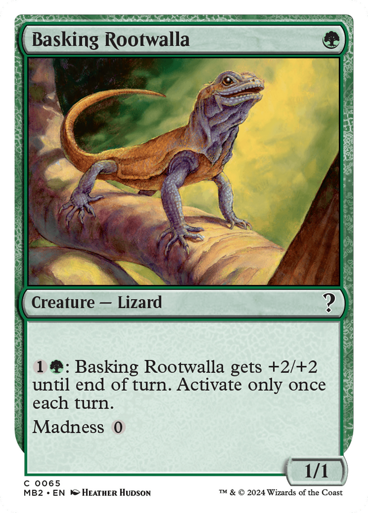 Basking Rootwalla (MB2-065) - Mystery Booster 2 - Premium MTG Single from Wizards of the Coast - Just $0.26! Shop now at Game Crave Tournament Store