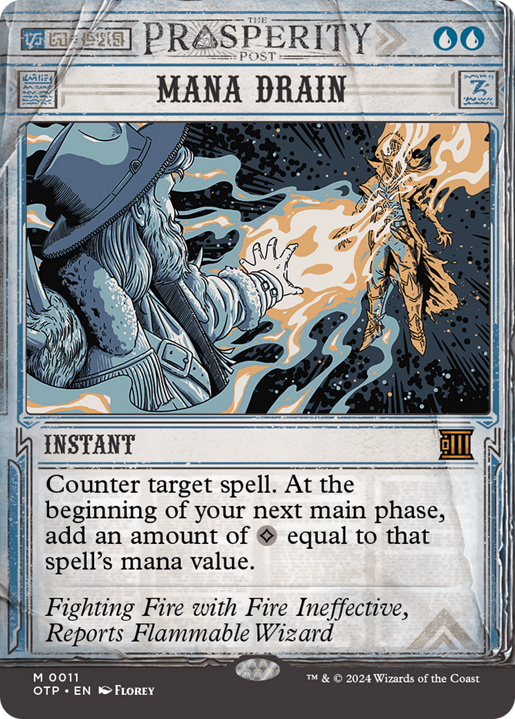 Mana Drain (OTP-011) - Breaking News: (Showcase) (Borderless) - Premium MTG Single from Wizards of the Coast - Just $29.37! Shop now at Game Crave Tournament Store