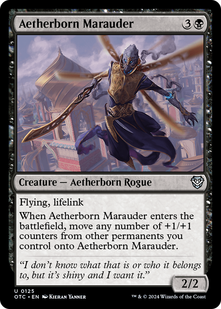 Aetherborn Marauder (OTC-125) - Outlaws of Thunder Junction Commander - Premium MTG Single from Wizards of the Coast - Just $0.25! Shop now at Game Crave Tournament Store