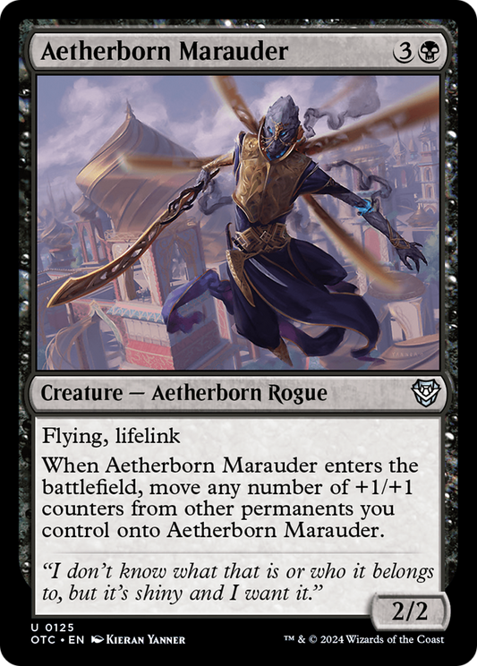 Aetherborn Marauder (OTC-125) - Outlaws of Thunder Junction Commander - Premium MTG Single from Wizards of the Coast - Just $0.25! Shop now at Game Crave Tournament Store