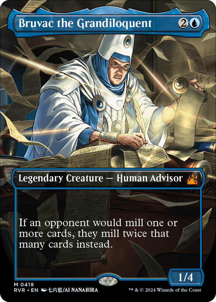 Bruvac the Grandiloquent (RVR-418) - Ravnica Remastered (Borderless) - Premium MTG Single from Wizards of the Coast - Just $29.57! Shop now at Game Crave Tournament Store