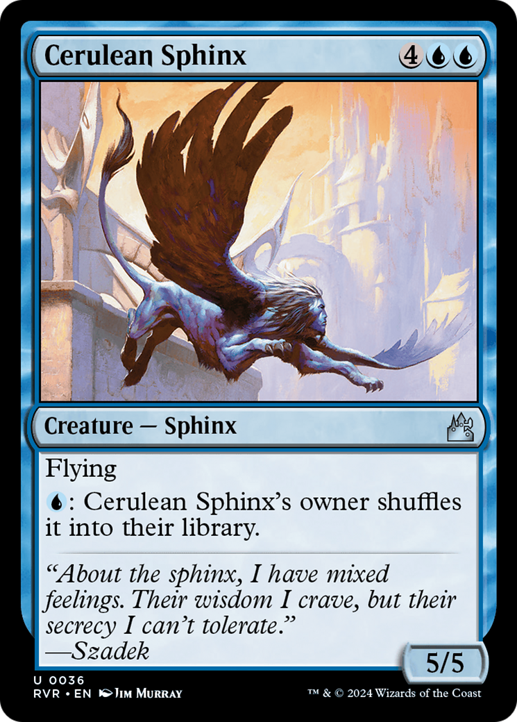Cerulean Sphinx (RVR-036) - Ravnica Remastered Foil - Premium MTG Single from Wizards of the Coast - Just $0.25! Shop now at Game Crave Tournament Store