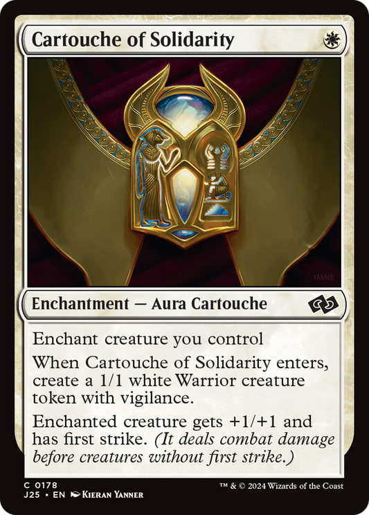 Cartouche of Solidarity (J25-178) - Foundations Jumpstart - Premium MTG Single from Wizards of the Coast - Just $0.25! Shop now at Game Crave Tournament Store