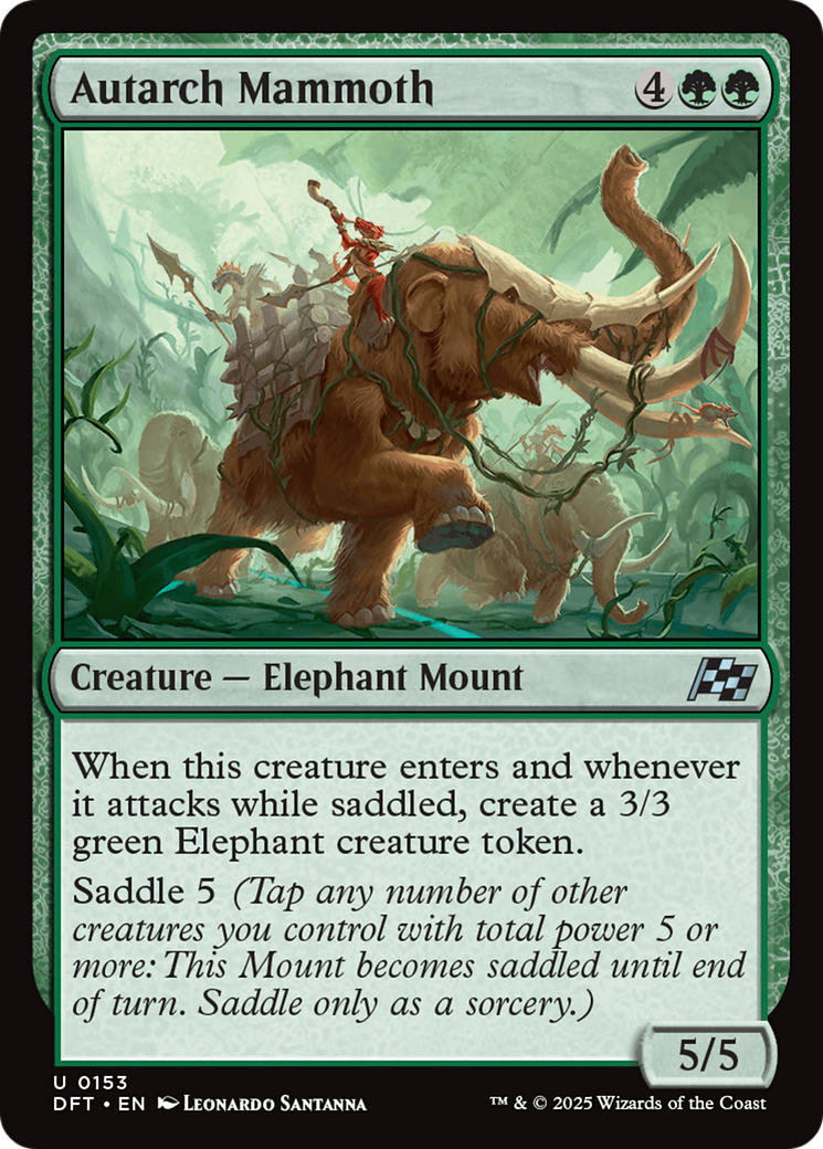 Autarch Mammoth (DFT-153) - Aetherdrift - Premium MTG Single from Wizards of the Coast - Just $0.08! Shop now at Game Crave Tournament Store