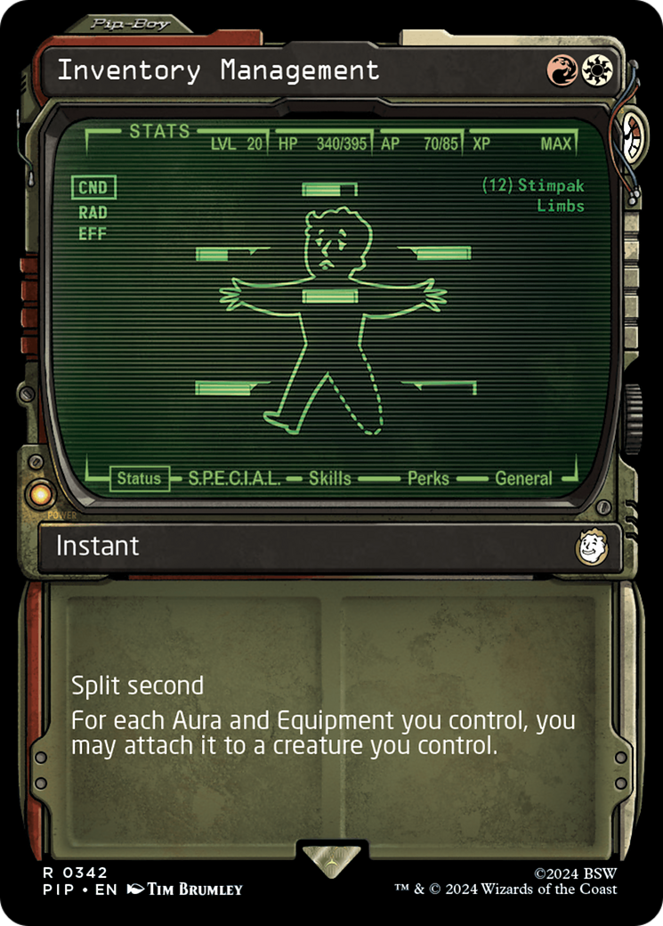Inventory Management (PIP-342) - Fallout: (Showcase) - Premium MTG Single from Wizards of the Coast - Just $5.97! Shop now at Game Crave Tournament Store