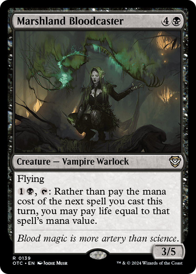 Marshland Bloodcaster (OTC-139) - Outlaws of Thunder Junction Commander - Premium MTG Single from Wizards of the Coast - Just $0.25! Shop now at Game Crave Tournament Store
