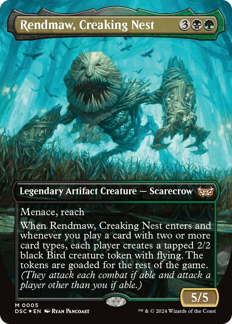 Rendmaw, Creaking Nest (DSC-005) - Duskmourn: House of Horror Commander (Borderless) Foil - Premium MTG Single from Wizards of the Coast - Just $0.32! Shop now at Game Crave Tournament Store