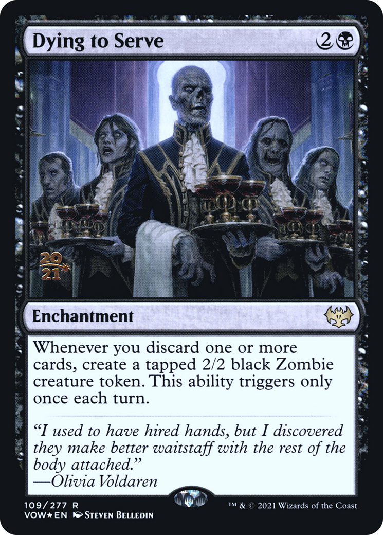 Dying to Serve (PVOW-109S) - Innistrad: Crimson Vow Promos Foil - Premium MTG Single from Wizards of the Coast - Just $0.15! Shop now at Game Crave Tournament Store