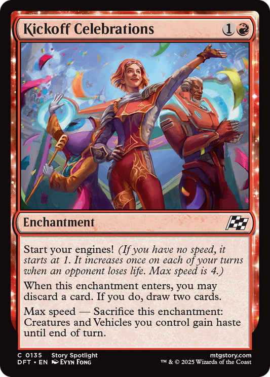 Kickoff Celebrations (DFT-135) - Aetherdrift Foil - Premium MTG Single from Wizards of the Coast - Just $0.08! Shop now at Game Crave Tournament Store