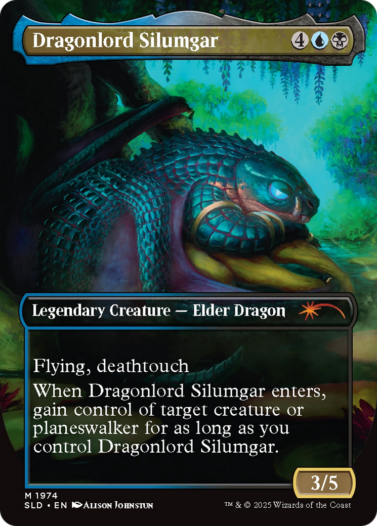 Dragonlord Silumgar // Dragonlord Silumgar (SLD-1974) - Secret Lair Drop (Borderless) Foil