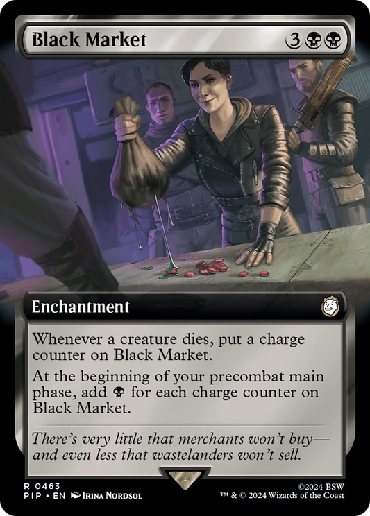 Black Market (PIP-463) - Fallout: (Extended Art) - Premium MTG Single from Wizards of the Coast - Just $3.01! Shop now at Game Crave Tournament Store