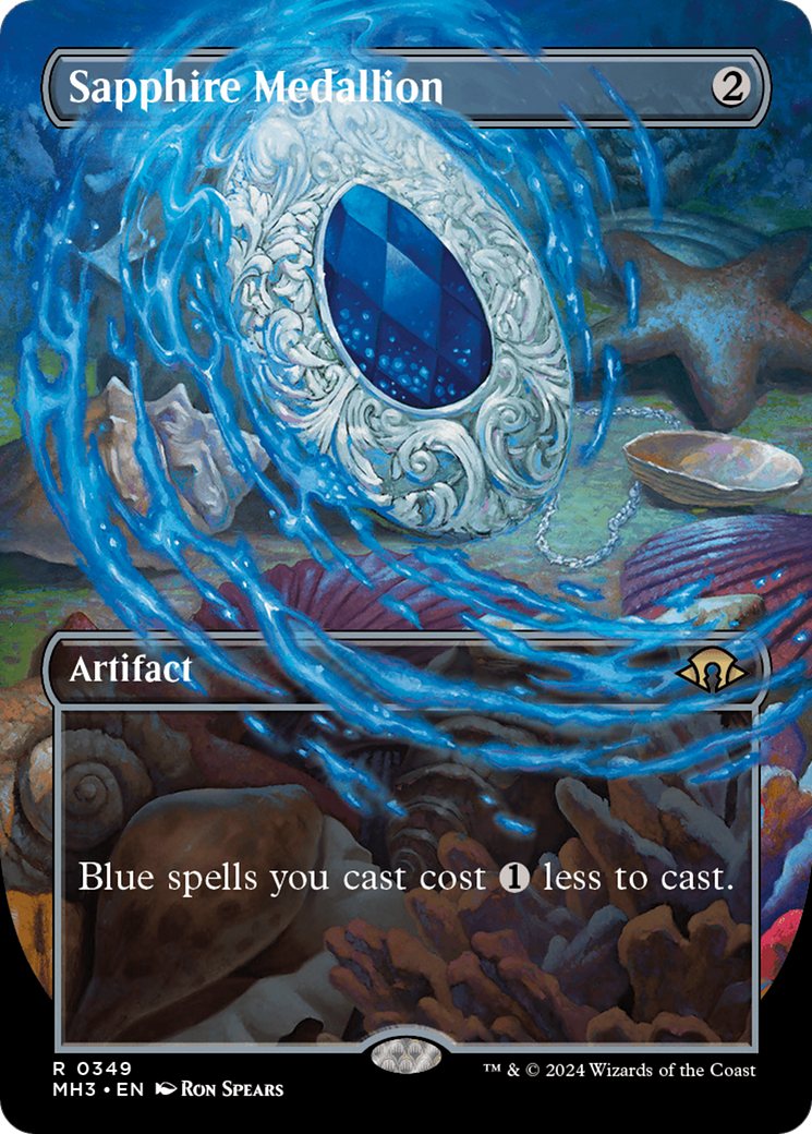 Sapphire Medallion (MH3-349) - Modern Horizons 3 (Borderless) - Premium MTG Single from Wizards of the Coast - Just $5.49! Shop now at Game Crave Tournament Store