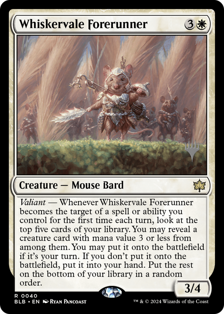 Whiskervale Forerunner (PBLB-40P) - Bloomburrow Promos Foil - Premium MTG Single from Wizards of the Coast - Just $1.38! Shop now at Game Crave Tournament Store