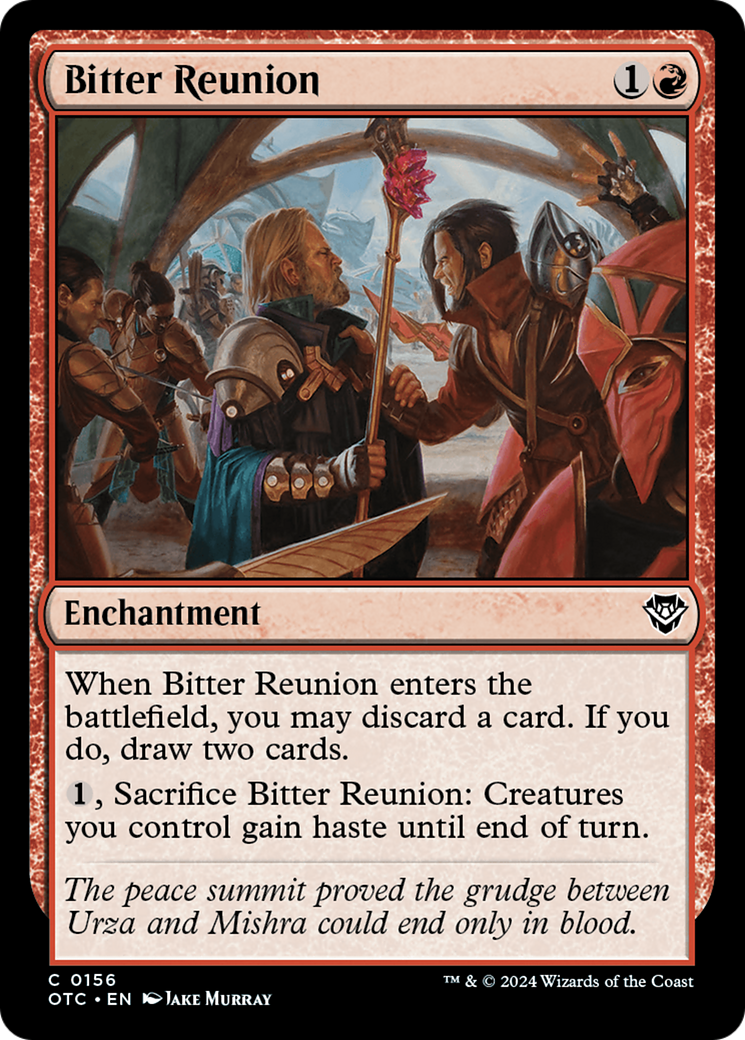 Bitter Reunion (OTC-156) - Outlaws of Thunder Junction Commander - Premium MTG Single from Wizards of the Coast - Just $0.86! Shop now at Game Crave Tournament Store