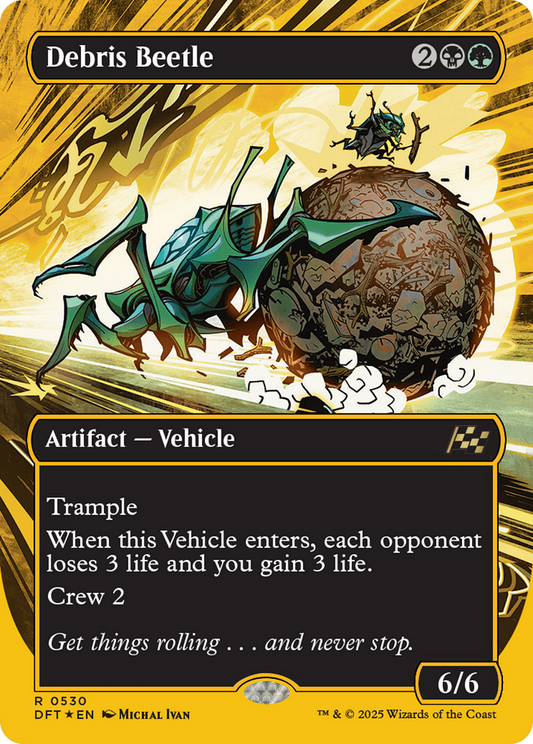 Debris Beetle (Borderless) (First-Place Foil) (DFT-530) - Aetherdrift Foil - Premium MTG Single from Wizards of the Coast - Just $1! Shop now at Game Crave Tournament Store