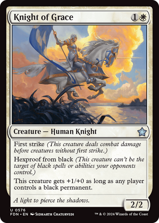 Knight of Grace (FDN-576) - Foundations - Premium MTG Single from Wizards of the Coast - Just $0.25! Shop now at Game Crave Tournament Store