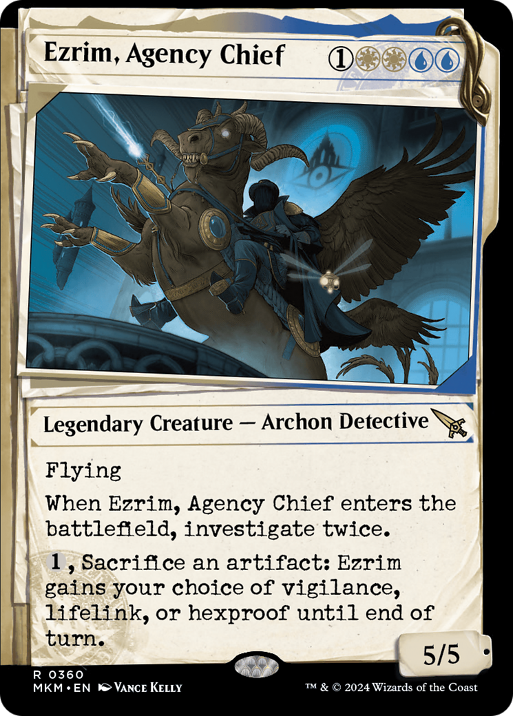 Ezrim, Agency Chief (MKM-360) - Murders at Karlov Manor: (Showcase) Foil - Premium MTG Single from Wizards of the Coast - Just $0.25! Shop now at Game Crave Tournament Store